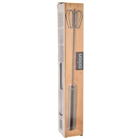 Trzepaczka Obrotowa Ręczna do Spieniania Mleka ORION 36 cm Stalowa