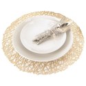 Podkładka na Stół Okrągła Gumowa Złota 39 cm ORION Ochronna Połysk