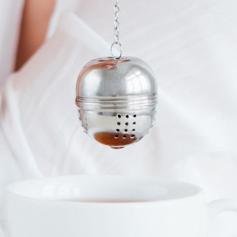 Sitko do Zaparzania Herbaty Kula na Łańcuszku Stal 5 cm do Ziół Zaparzacz