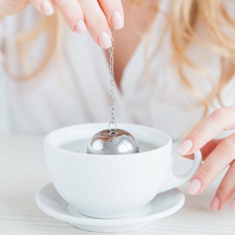 Sitko do Zaparzania Herbaty Kula na Łańcuszku Stal 5 cm do Ziół Zaparzacz