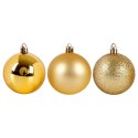 Bombki Choinkowe ORION Złote 6 cm 12 szt. Nietłukące Błyszczące Matowe