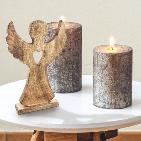 Figurka drewniana świąteczna anioł MANGO 25,5x36 cm