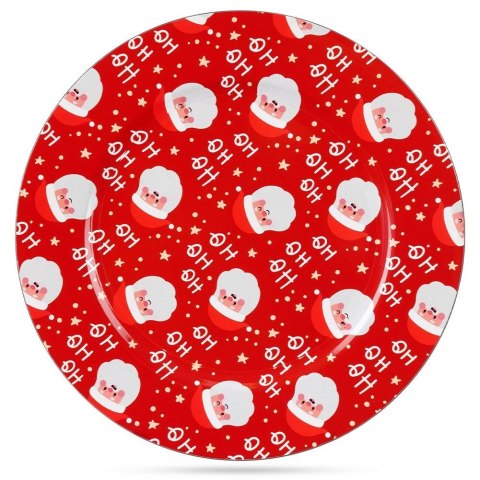 Podtalerz Świąteczny Mikołaj Czerwony 33 cm VILDE Dekoracja Stołu