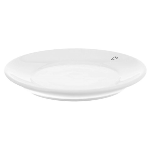Spodek Mały Talerzyk Ceramiczny Biały SERCE 12 cm do Kubka ORION