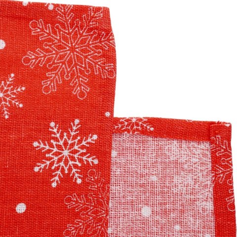 Obrus Plamoodporny Czerwony 180 x 130 cm Płatki Śniegu EXCELLENT HOUSEWARE