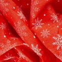 Obrus Plamoodporny Czerwony 180 x 130 cm Płatki Śniegu EXCELLENT HOUSEWARE