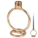 Świecznik Aluminiowy Złoty Stojak na Świeczkę HOME STYLING COLLECTION 15cm