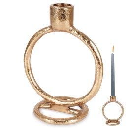 Świecznik Aluminiowy Złoty Stojak na Świeczkę HOME STYLING COLLECTION 15cm