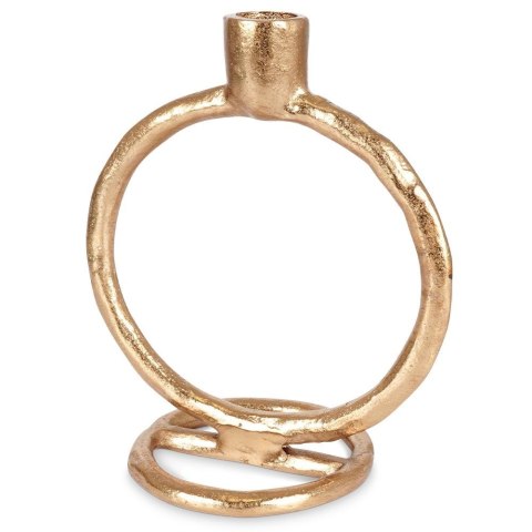 Świecznik na Długą Świecę Aluminiowy Złoty Dekoracyjny Loft ORION 19 cm