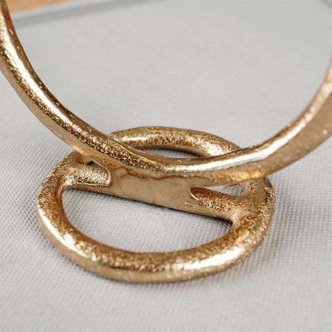 Świecznik na Długą Świecę Aluminiowy Złoty Dekoracyjny Loft ORION 19 cm