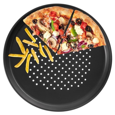 Forma do Pizzy ORION Perforowana Dno Teflon 32 cm Metal Nieprzywierająca