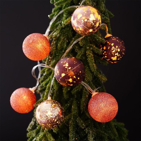 Lampki Bombki Świecące 10 led Fioletowe 4 cm ORION na Baterie