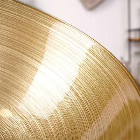 Miska Szklana Złota 15 cm 600 ml Prążkowana Mycie Ręczne VILDE