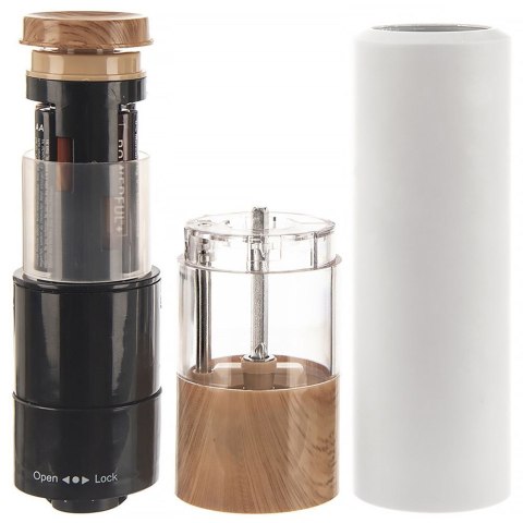 Młynek do Mielenia Pieprzu Soli Przypraw Elektryczny Biały ORION 23x5,5 cm