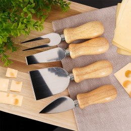 Noże do krojenia porcjowania sera stalowe zestaw 4 szt.