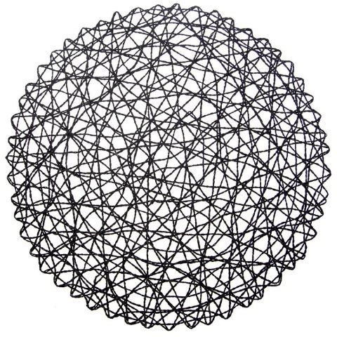 Podkładka na Stół Okrągła Koronkowa Czarna 35 cm ORION Ozdoba Stół