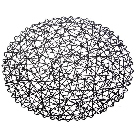 Podkładka na Stół Okrągła Koronkowa Czarna 35 cm ORION Ozdoba Stół