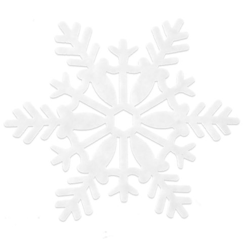 Podstawki pod Kubek Filcowe Płatek Śniegu 6 szt. 13,5 cm ORION Białe