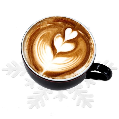 Podstawki pod Kubek Filcowe Płatek Śniegu 6 szt. 13,5 cm ORION Białe