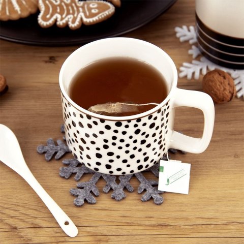 Podstawki pod Kubek Filcowe Płatek Śniegu 6 szt. 13,5 cm ORION Szare