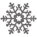 Podstawki pod Kubek Filcowe Płatek Śniegu 6 szt. 13,5 cm ORION Szare