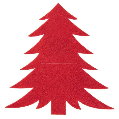 Zestaw 2 Pokrowce Etui na Sztućce Filc ORION Dekoracja Choinka 18 cm