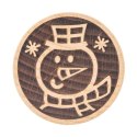 Stempel do Ciastek Drewniany Bałwan Pierników Dekoracja 5,5 cm ORION