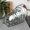 Stojak Organizer na Pokrywki Talerze Metalowy Czarny ORION 34 x 18 x 18 cm