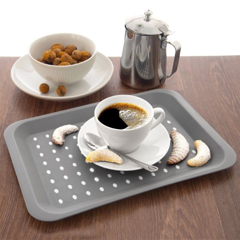 Taca do Serwowania Antypoślizgowa 33 x 23 cm ORION Tworzywo Szara