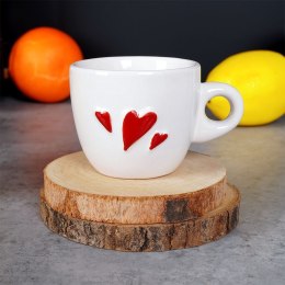 Filiżanka do kawy espresso ceramiczna serce 80 ml