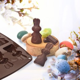 Forma do Pralin ORION SILLINIE Zajączki 22 x 18 cm Silikonowa 6 szt.