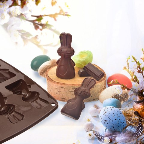 Forma do Pralin ORION SILLINIE Zajączki 22 x 18 cm Silikonowa 6 szt.