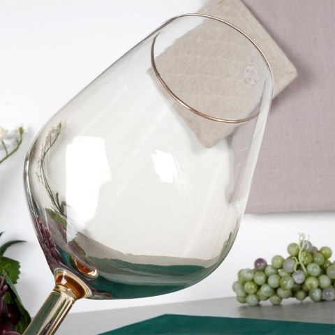 Kieliszek do Wina Szklany Bursztynowy Klasyczny Solidny VILDE 490 ml