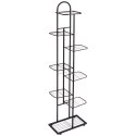 Kwietnik Stojak Kaskada Metalowy Czarny 8-poziomowy VILDE 142 cm