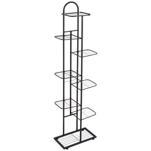 Kwietnik Stojak Kaskada Metalowy Czarny 8-poziomowy VILDE 142 cm