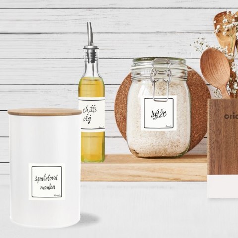 Naklejki Samoprzylepne Kwadratowe 4,7 x 4,7 cm Białe Papierowe ORION