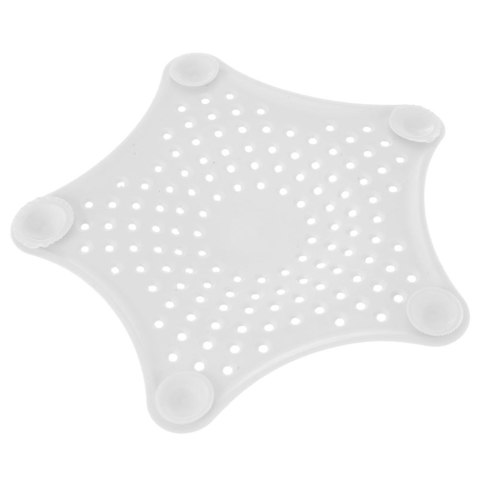 Sitko do Zlewu Gwiazda Białe z Przyssawkami Duże 16 cm Łazienka ORION