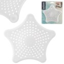 Sitko do Zlewu Gwiazda Białe z Przyssawkami Duże 16 cm Łazienka ORION