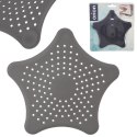 Sitko do Zlewu Gwiazda Szare z Przyssawkami Duże 16 cm Łazienka ORION