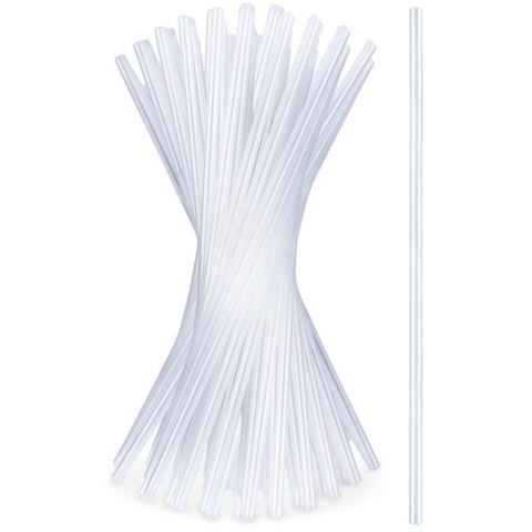 Słomki Przezroczyste Zestaw 50 szt. Wielorazowe 22 cm do Drinków VILDE