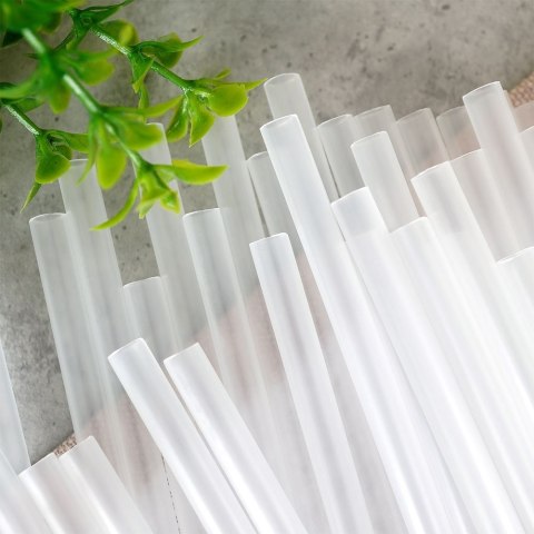 Słomki Przezroczyste Zestaw 50 szt. Wielorazowe 22 cm do Drinków VILDE