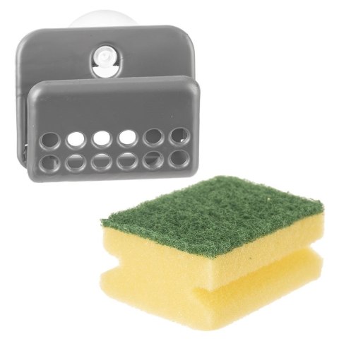 Uchwyt na Gąbkę Kuchenną z Przyssawką Solidny ORION w Zestawie Gąbka