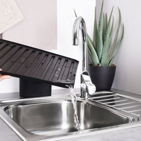 Mata do Suszenia Naczyń Czarna 39,5 x 30,5 x 2 cm do Zmywarki VILDE