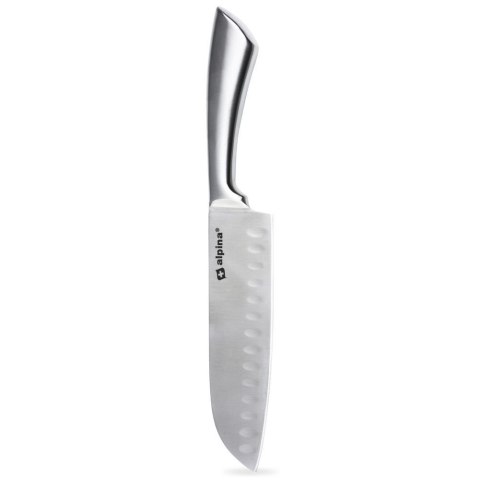 Nóż Santoku Japoński Stalowy Kuchenny Nierdzewny Solidny ALPINA 31 x 4,5 cm