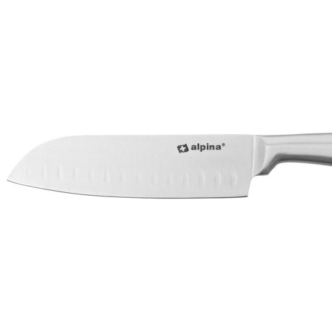 Nóż Santoku Japoński Stalowy Kuchenny Nierdzewny Solidny ALPINA 31 x 4,5 cm