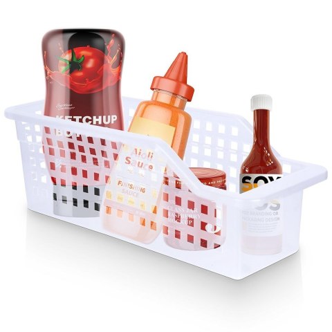 Organizer do Lodówki 34,5 x 13 x 11,5 cm Tworzywo Białe Przewiewne VILDE
