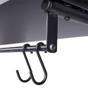 Wieszak Ścienny z Półką Dekoracyjny Czarny z Haczykami Solidny VILDE