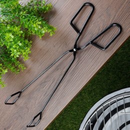 Szczypce grillowe metalowe czarne 31,5 cm