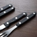 Sztućce do Steków Burgerów Stalowe Zestaw 8 el. BBQ Ząbkowane Ostrze