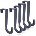 Wieszak na Drzwi Plastikowy Szary 5 szt. VILDE Haczyki Bezinwazyjny